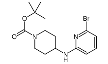 4-[(6-溴-2-吡啶基)氨基]-1-哌啶羧酸叔丁酯结构式