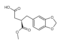 (R)-(+)-α-(methylenedioxy-3,4 benzyl)hemisuccinate de methyle Structure
