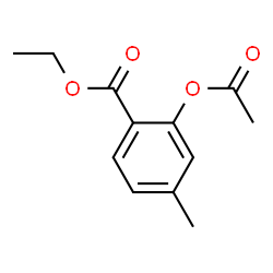 Benzoic acid, 2-(acetyloxy)-4-Methyl-, ethyl ester structure