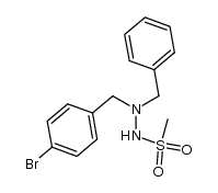 N-(p-bromobenzyl)-N-benzyl-N'-methylsulfonylhydrazine结构式