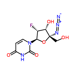 4'-azido-2'-deoxy-2'-fluorouridine structure