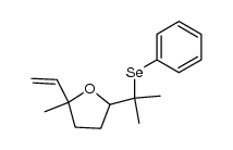 5-ethenyl-5-methyl-2-[1-methyl-1-(phenylseleno)ethyl]tetrahydrofuran结构式