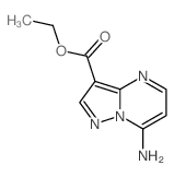 7-氨基吡唑并[1,5-a]嘧啶-3-羧酸乙酯结构式