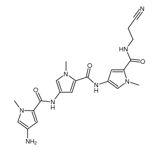 3-[1-methyl-4-[1-methyl-4-(1-methyl-4-aminopyrrole-2-carboxamido)pyrrole-2-carboxamido]pyrrole-2-carboxamido]propionitrile结构式
