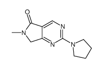 5H-Pyrrolo(3,4-d)pyrimidin-5-one, 6,7-dihydro-6-methyl-2-(1-pyrrolidin yl)-结构式
