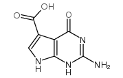 1H-Pyrrolo[2,3-d]pyrimidine-5-carboxylicacid,2-amino-4,7-dihydro-4-oxo-, Structure