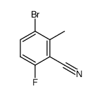 3-bromo-6-fluoro-2-methyl-benzonitrile Structure