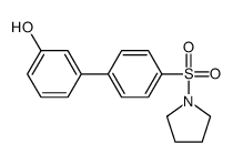 3-(4-pyrrolidin-1-ylsulfonylphenyl)phenol Structure