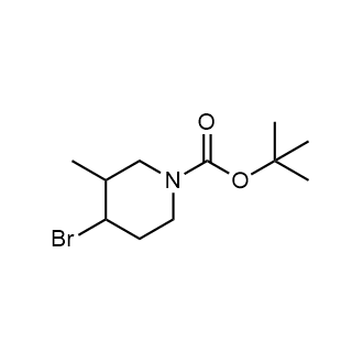 4-溴-3-甲基哌啶-1-羧酸叔丁酯结构式