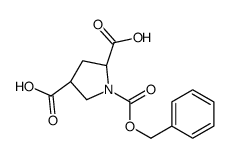 (2S,4S)-1-(benzyloxycarbonyl)pyrrolidine-2,4-dicarboxylic acid结构式