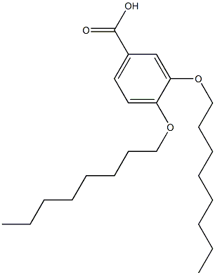 3,4-二(辛氧基) 苯甲酸结构式