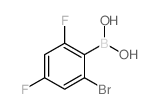 2,4-二氟-6-溴苯基硼酸结构式