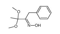 3,3-dimethoxy-1-phenylbutan-2-one oxime结构式