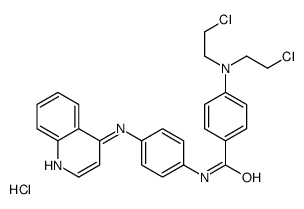4-[bis(2-chloroethyl)amino]-N-[4-(quinolin-4-ylamino)phenyl]benzamide hydrochloride Structure