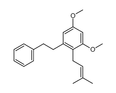 1,5-dimethoxy-2-(3-methylbut-2-en-1-yl)-3-phenethylbenzene结构式