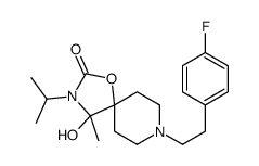 8-[2-(4-fluorophenyl)ethyl]-4-hydroxy-4-methyl-3-propan-2-yl-1-oxa-3,8-diazaspiro[4.5]decan-2-one结构式