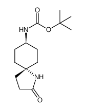 Meso-tert-butyl ((5r,8r)-2-oxo-1-azaspiro[4.5]decan-8-yl)carbamate Structure