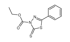 2-phenyl-4-ethoxycarbonyl-1,3,4-thiadiazole-5(4H)-thione结构式