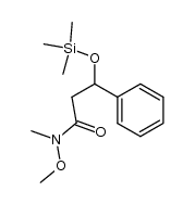 N-methoxy-N-methyl-3-phenyl-3-((trimethylsilyl)oxy)propanamide结构式