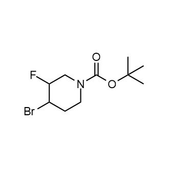 4-溴-3-氟哌啶-1-羧酸叔丁酯结构式