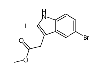 methyl 2-(5-bromo-2-iodoindol-3-yl)acetate Structure