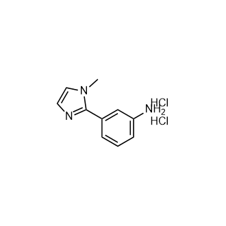 3-(1-甲基-1H-咪唑-2-基)苯胺二盐酸盐结构式