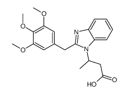 3-[2-[(3,4,5-trimethoxyphenyl)methyl]benzimidazol-1-yl]butanoic acid结构式