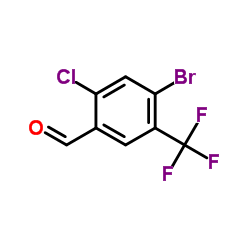 4-Bromo-2-chloro-5-(trifluoromethyl)benzaldehyde Structure