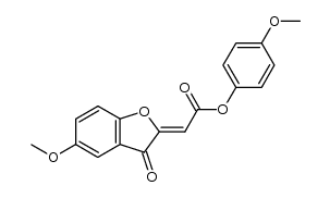 4-Methoxyphenyl 5-methoxy-3-oxo-2(3H)-benzofuranylideneacetate Structure