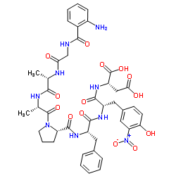 Abz-Gly-Ala-Ala-Pro-Phe-3-nitro-Tyr-Asp-OH trifluoroacetate salt Structure