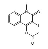 4-acetoxy-3-iodo-1-methyl-1,2-dihydroquinolin-2-one Structure
