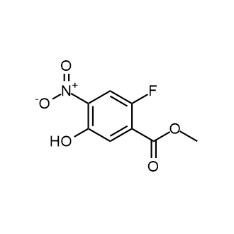 2-氟-5-羟基-4-硝基苯甲酸甲酯结构式