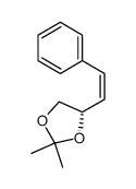 (4S)-2,2-dimethyl-4-[(Z)-phenylethenyl]-1,3-dioxolane结构式