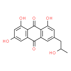 1,3,8-Trihydroxy-6-(2-hydroxypropyl)-9,10-anthracenedione结构式