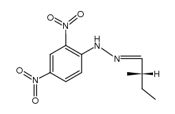 2,4-dinitrophenylhydrazone of (2S)-2-methyl-1-butanal Structure