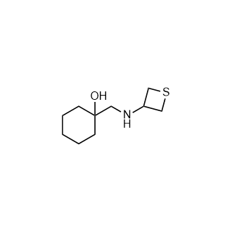 1-((硫杂环丁烷-3-基氨基)甲基)环己烷-1-醇结构式