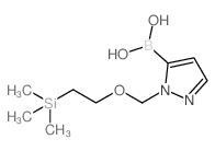 (1-((2-(三甲基硅烷基)乙氧基)甲基)-1H-吡唑-5-基)硼酸结构式