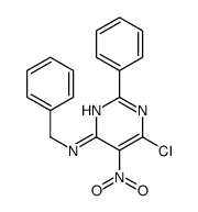 N-benzyl-6-chloro-5-nitro-2-phenylpyrimidin-4-amine Structure