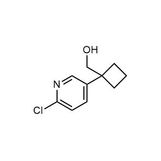 [1-(6-氯-3-吡啶基)环丁基]甲醇结构式