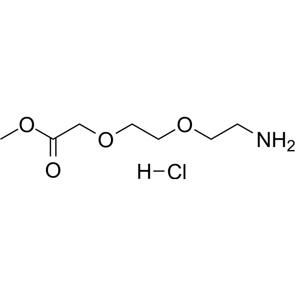 NH2-PEG2-methyl acetate hydrochloride结构式