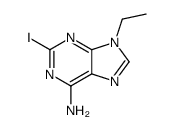 9-ethyl-2-iodopurin-6-amine结构式