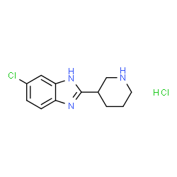 6-氯-2-(哌啶-3-基)-1H-苯并[D]咪唑盐酸盐结构式