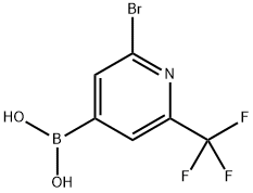 2-Bromo-6-(trifluoromethyl)pyridine-4-boronic acid结构式