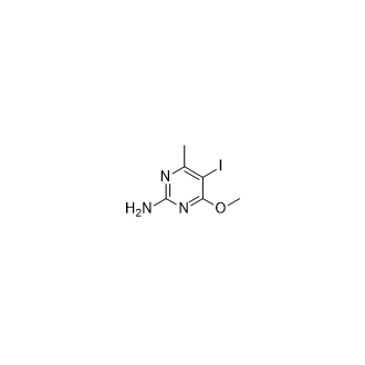 5-碘-4-甲氧基-6-甲基嘧啶-2-胺结构式