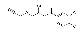 1-(3,4-dichloro-anilino)-3-prop-2-ynyloxy-propan-2-ol结构式