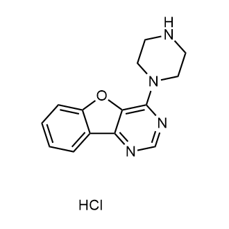 4-(哌嗪-1-基)苯并呋喃[3,2-d]嘧啶盐酸盐结构式
