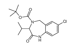 tert-butyl 7-chloro-2-oxo-3-propan-2-yl-3,5-dihydro-1H-1,4-benzodiazepine-4-carboxylate结构式