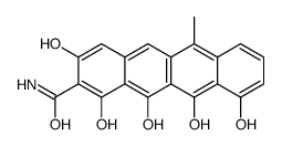 1,3,10,11,12-pentahydroxy-6-methyltetracene-2-carboxamide结构式