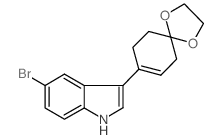 5-溴-3-(1,4-二氧螺[4.5]十-7-烯-8-基)-1H-吲哚结构式