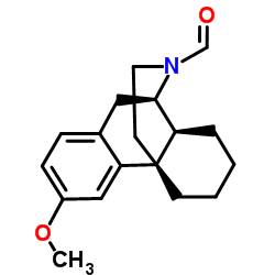 (+) N-Formyl-3-Methoxy morphinan结构式